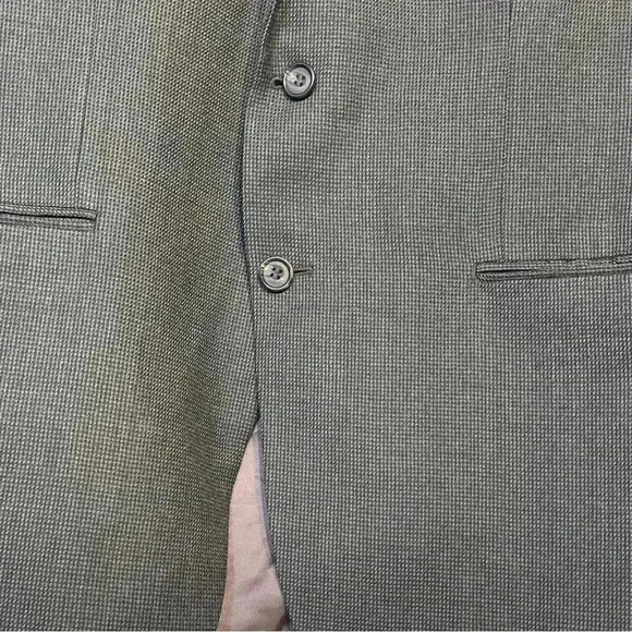 Lauren Ralph Lauren Men’s Tweed Wool Lined Formal Blazer Dark Grey 44R Pockets - Picture 3 of 8
